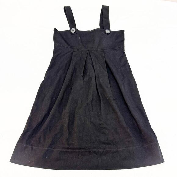 Theory Little Black Strap Sleeveless Dress Pockets Button Detail Size Small - Picture 1 of 6